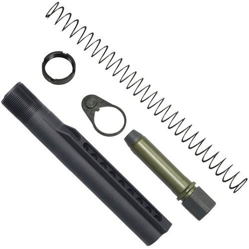 Das K-SPEC AR-15 A5-LENGTH Heavy Buffer Tube Kit bietet eine innovative Lösung zur Rückstoßminderung, inklusive H1 Buffer, Flatwire-Feder und A5 Buffer Tube.