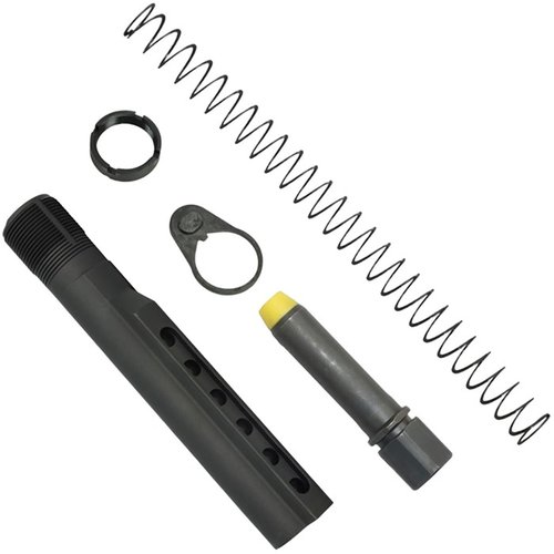 Das K-SPEC AR-15 PCC Carbine Buffer Tube Kit bietet dir eine innovative Lösung zur Rückstoßminderung, mit einem stabilen Stahlbuffer und flachdraht Feder für optimale Leistung.