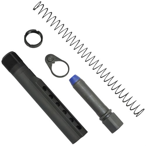 Das K-SPEC AR-15 PCC Carbine Buffer Tube Kit bietet eine innovative Lösung zur Rückstoßminderung mit einem langlebigen Design, das Bolt Bounce eliminiert und den Rückstoß glättet.