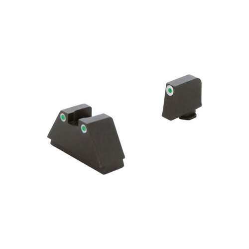 Die 3XL Optic Compatible Tritium Sights von AMERIGLO bieten präzise Sicht durch das Optikfenster und sind perfekt für Glock Gen4/5 MOS Modelle.