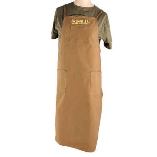Der hochwertige Brownells Gunsmith Shop Apron schützt deine Kleidung, bietet praktische Taschen und lässt sich leicht reinigen – perfekt für jede Werkstatt!