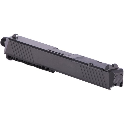 Vollständig montierte RMR Slide für Glock 19 Gen3 mit wahlweise Standard-, ½"-28 tpi Gewinde- oder portierten Lauf für verbesserte Leistung und Vielseitigkeit.