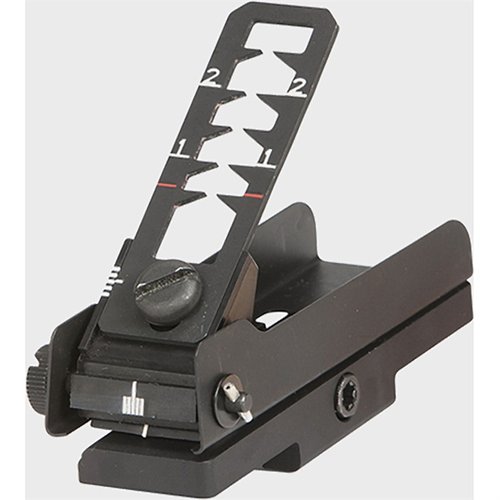 Der M203 Leaf Sight von LMT DEFENSE bietet eine flexible Montageoption für Carbine/Rifle oder 1913 Picatinny Rail, ideal für präzises Zielen.