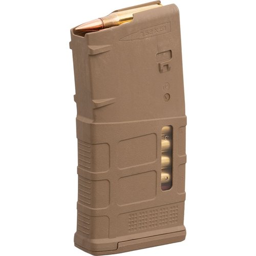 Der PMAG 25 LR/SR GEN M3 ist ein leichter, zuverlässiger Magazin mit 25 Schuss, transparenten Fenstern und anti-tilt Follower für AR-308 Gewehre.