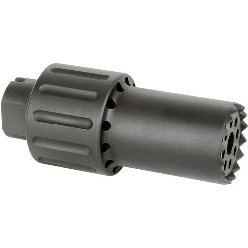 Der ALPHA BLAST DIVERTER leitet den Mündungsblast nach vorne, besteht aus 6061 Aluminium und hat eine Stahl-Endkappe. Perfekt für M14X1LH / 24MM / 1/2X28.