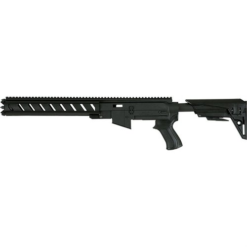 Das AR-22 GEN2 Kit für Ruger 10/22 bietet eine AR-15 Style Polymer Chassis, anpassbare Picatinny-Schienen und einen verstellbaren TactLite GEN2 Stock für optimalen Komfort.