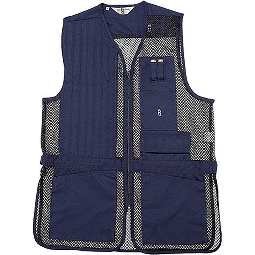 Die BOB ALLEN FULL MESH SHOOTING VEST bietet leichtes, atmungsaktives Mesh, verstellbare Seiten, Taschen für Choke Tubes und Platz für Schrotpatronen.