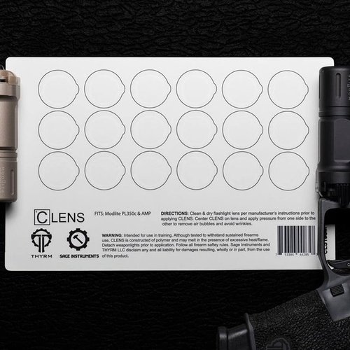 Schütze deine Taschenlampe und Waffe mit CLENS! Einfach abziehen, um die Linse sauber zu halten und optimale Helligkeit zu gewährleisten – ganz ohne Kleberückstände.