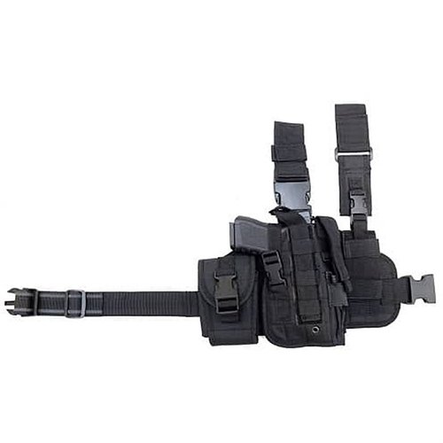 Das CACTUS JACK TACTICAL DROP LEG HOLSTER aus robustem Nylon bietet schnellen Zugriff auf deine Waffe, passt sich an die meisten Beine an und hat ein MOLLE-Magazinfach.