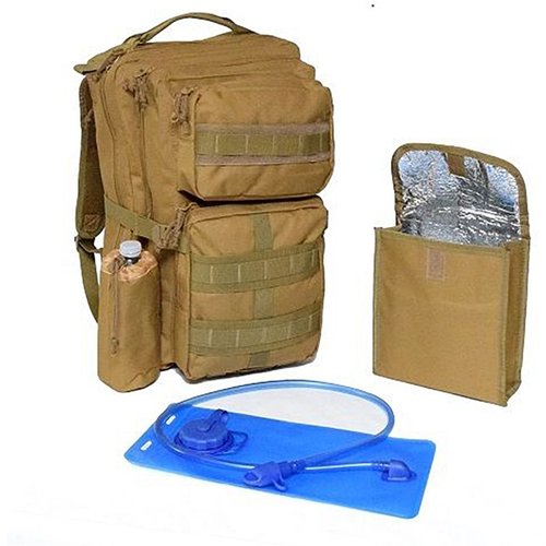 Der CACTUS JACK ARMORED TRANSPORT BACKPACK bietet anpassbaren Stauraum, MOLLE-Befestigungen, einen Hydration Bladder und Platz für eine 10