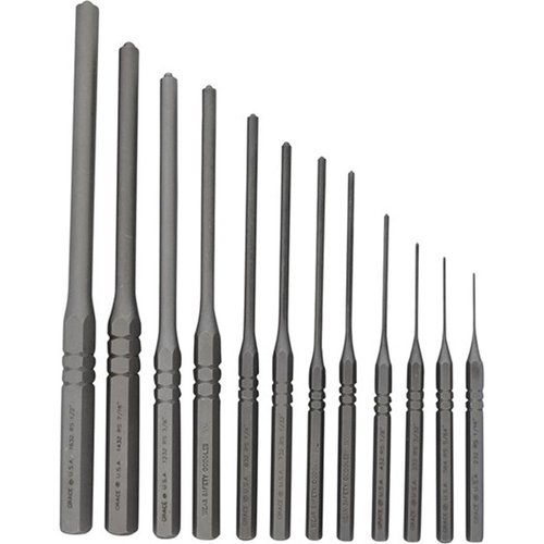 Das 12-teilige Grace USA Steel Roll Pin Punch Set bietet langlebige, präzise Werkzeuge aus gehärtetem Kohlenstoffstahl für die sichere Handhabung von Rollstiften.