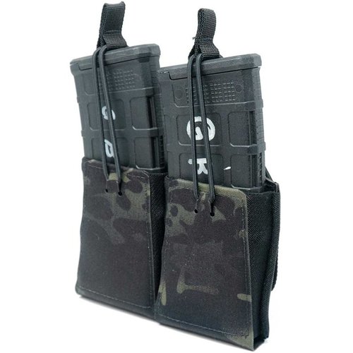 Die GBRS Group Double Rifle Magazine Pouch bietet MOLLE/BELT-Kompatibilität, herausnehmbare Bungee-Retention und passt für die meisten AR-15/AK-47 Magazine.