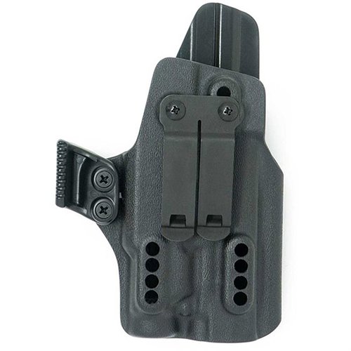 Das X PRIORITY 1 IWB Holster für SIG P365 XMACRO bietet verstellbare Retention, einen diskreten Clip und Platz für Optiken – ideal für dein verdecktes Tragen.