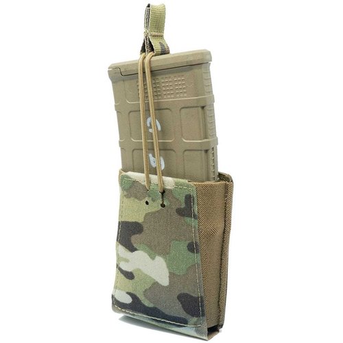 Der GBRS Group Single Rifle Magazine Pouch bietet eine MOLLE/BELT-Kompatibilität, abnehmbare Bungee-Retention und eine glatte Entnahme für 7.62/.308 Magazine.