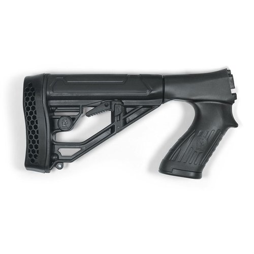 Das EX Performance Adjustable Pistol Grip Stock für Remington 870 bietet eine anpassbare Länge, einen rutschfesten Gummipolster und einfache Installation.
