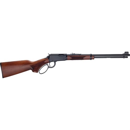 Die H1 Western .22 LR von Henry bietet klassische Lever-Action, präzise 18,5" Blued Steel Lauf, 15 Schuss Kapazität und stilvolles amerikanisches Walnussholz.