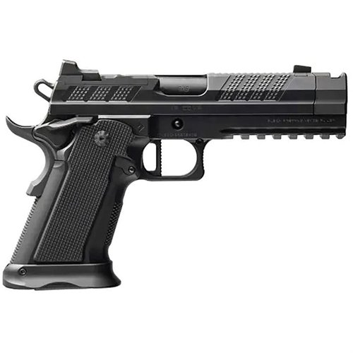 Die XP Comp 9mm bietet eine perfekte Kombination aus 1911 Ergonomie, modernem Compensator, Glock® Magazinkompatibilität und herausragender Zuverlässigkeit.
