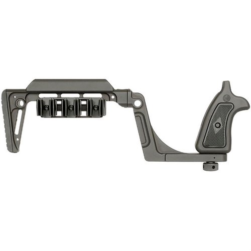 Der Bounty Hunter Stock für Smith & Wesson X-Frame bietet verbesserte Stabilität, Komfort und einfache Demontage, ideal für präzises Schießen und Transport.