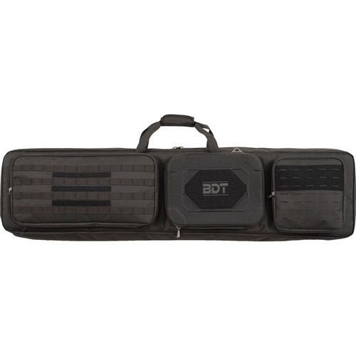 Die 52" Double Suppressor Tactical Rifle Case bietet viel Platz für Langwaffen, eine hitzebeständige Tasche für Suppressoren und praktische Tragegriffe.