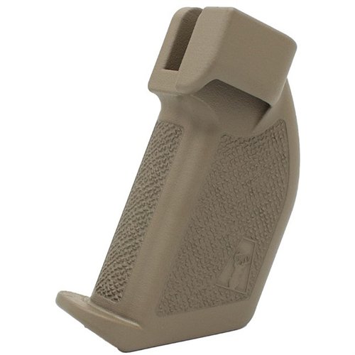 Der ALPHA PRECISION RIFLE GRIP bietet ergonomischen Komfort, verbesserte Trigger-Positionierung und rutschfeste Stippling für präzises Schießen mit AR-Stil Gewehren.