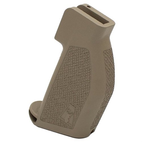 Der ALPHA PRECISION RIFLE GRIP bietet ergonomischen Komfort, verbesserte Triggerfinger-Ausrichtung und eine rutschfeste Oberfläche für präzises Schießen.