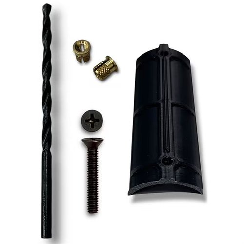 Das BRASS INSERT UPGRADE KIT verstärkt die Universal Cheekrest-Befestigung, sorgt für langfristige Stabilität und verhindert Abnutzung bei häufigen Anpassungen.