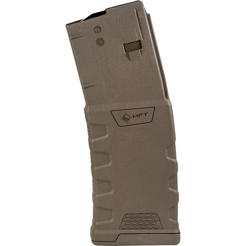 Das MFT EXD 5.56x45MM NATO Polymer-Magazin bietet 25% mehr Stärke, verbesserte Haltbarkeit und ein rutschfestes Design für AR-15/M4 und andere Plattformen.