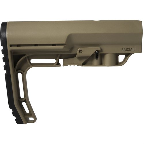 Der BATTLELINK Minimalist Mil-Spec Stock für AR-15 ist leicht (5,8 oz), bietet eine rutschfeste Buttpad für schnelle Präsentation und mehrere Sling Slots.
