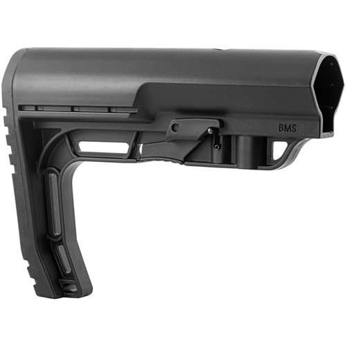 Der BATTLELINK Minimalist Rifle Stock ist ultraleicht (5,8 oz), anpassbar mit Zubehörmontagen und bietet einen rutschfesten Gummischulterpolster für schnelle Präsentation.
