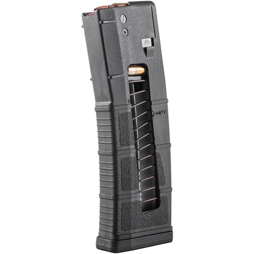 Das 5.56 NATO 10RD Pinned Magazin bietet maximale Zuverlässigkeit mit einem permanent versiegelten 30RD-Körper, verbesserter Polymerstruktur und Flared Floor Plate.