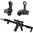 MISSION FIRST TACTICAL, LLC EXD BACK UP SIGHT - FRONT PICATINNY MOUNTED FOR AK-47 BLACK