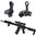 MISSION FIRST TACTICAL, LLC EXD BACK UP SIGHT - FRONT PICATINNY MOUNTED FOR AK-47 BLACK