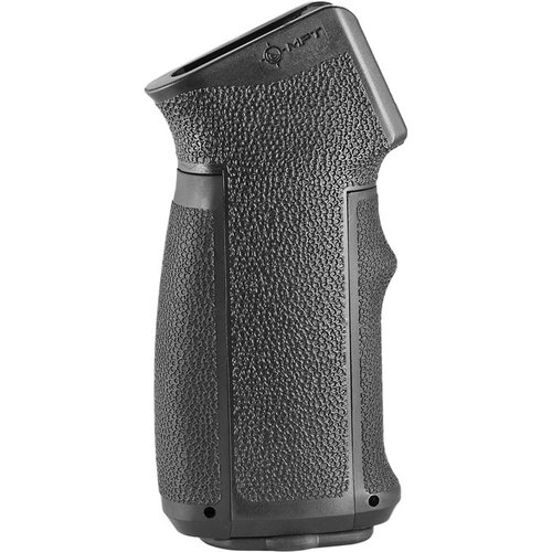 Der MISSION FIRST TACTICAL ENGAGE Pistolengriff für AK-47 bietet anpassbare Finger- und Rückengurte für optimalen Halt, eine sichere Lagerung und einen M16-ähnlichen Griffwinkel.