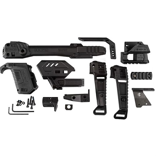 Das S-PRO Stabilizer Full Kit für die Springfield Armory Hellcat bietet eine modulare Lösung mit einem federbelasteten Stabilizer, MLOK-Kompatibilität und einfacher Installation.