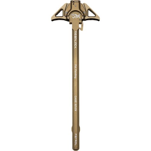 Der SENTRY MANUFACTURING DEADLOCK Charging Handle für AR-308/SR25 bietet überlegene Zuverlässigkeit, 30% mehr Stärke, und eine sichere Handhabung in jeder Umgebung.
