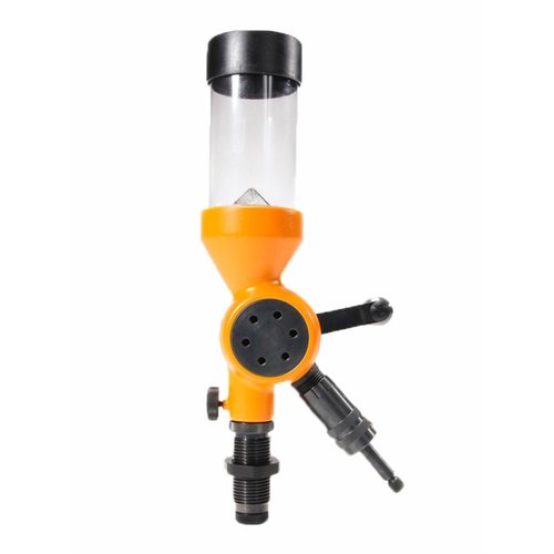 Mit dem Lyman Brass Smith Powder Measure kannst du präzise Pulverladungen für alle gängigen Kaliber messen, dank CNC-gefertigtem Stahlzylinder und verstellbarem Mikrometer.