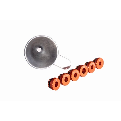 Der Lyman Brass Smith Pro Powder Funnel bietet eine statikfreie, präzise Lösung für das Nachladen mit kaliberspezifischen Einsätzen und einem praktischen Aufbewahrungsetui.