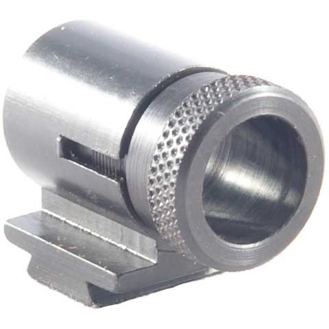 Die RIFLE TARGET FRONT SIGHT 17 AMI bietet eine niedrige Silhouette, aus Stahl mit 8 austauschbaren Einsätzen, die sicher mit einem Gewindedeckel fixiert werden.