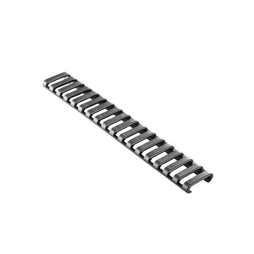 Die 18-SLOT LOWPRO LADDER RAIL COVER bietet einen rutschfesten Griff für bessere Kontrolle, schützt deine Hände und die Picatinny-Schienen während Transport und Lagerung.