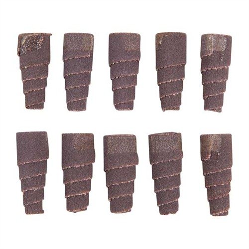 Die TAPERED ROLLS von MERIT ermöglichen dir das Schleifen in engen Bereichen. Robustes Aluminiumoxid, 120 Grit, für präzise Ergebnisse bis zu 18.000 U/min.