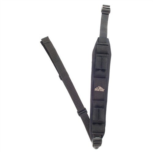 Der Alaskan Magnum Comfort Stretch Sling von Bushnell bietet einen flexiblen Neopren-Schulterpolster, der das Gewicht der Waffe unterstützt und Stöße absorbiert.