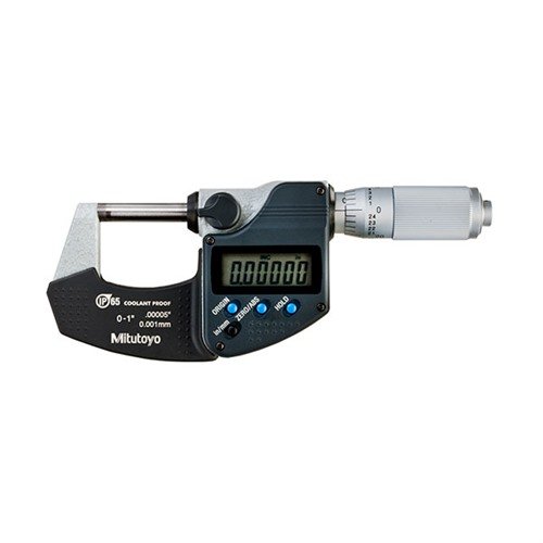 Der Mitutoyo Digimatic Electronic Outside Micrometer bietet präzise Messungen mit digitaler Anzeige, Ratchet Stop Mechanismus und langlebiger Bauweise für zuverlässige Ergebnisse.