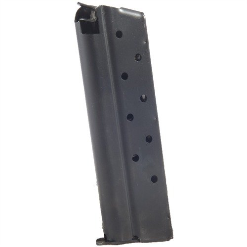 Entdecke die robusten 1911 9MM Magazine aus blued carbon steel oder Edelstahl, mit abnehmbarem Boden und positiven Fütterungsdesign für alle Geschosstypen.