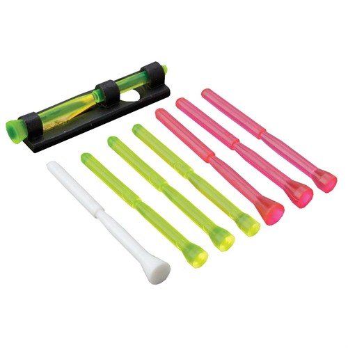 Der COMP SIGHT von HIVIZ verbessert die Zielvisualisierung mit einem lichtsammlenden Polymerstab, einer stabilen Stahlbasis und acht austauschbaren Lichtrohren.