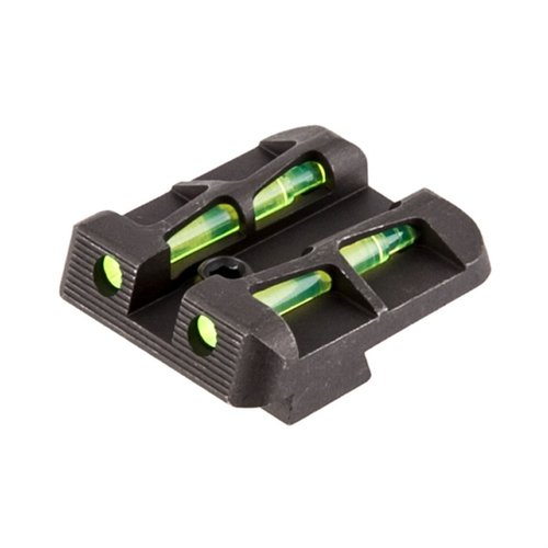 Die LITEWAVE Rear Sights von HIVIZ bieten ein innovatives Design für maximale Lichtaufnahme und Helligkeit, ideal für Glock Modelle 9mm, .40 S&W und .357 Sig.