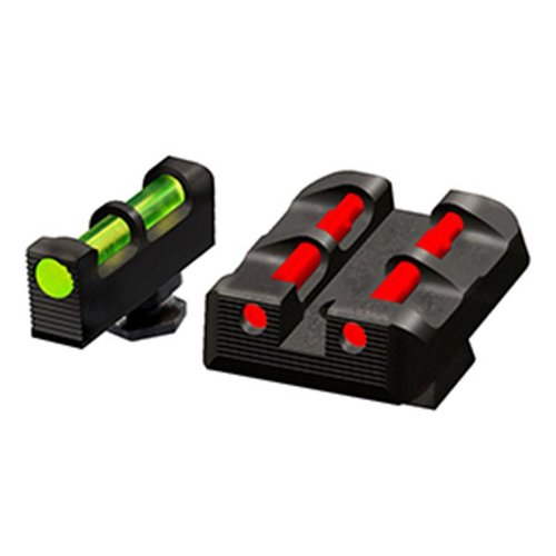 Verbessere die Leistung deiner Glock® mit dem HIVIZ® Fiber Optic Sight Set: helle, langlebige Sights, austauschbare LitePipes und robuste Metallkonstruktion.
