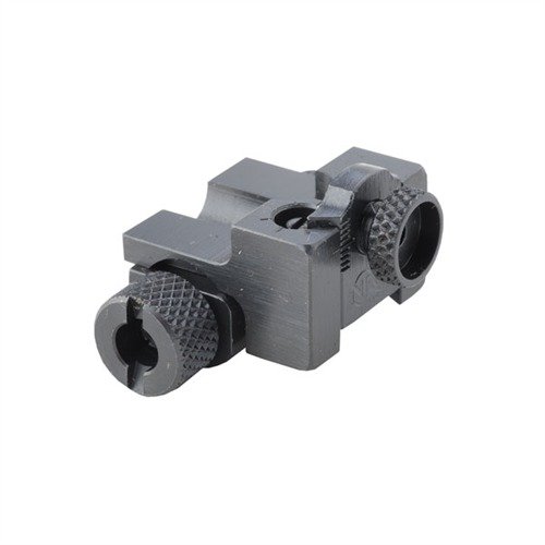 Der RUGER 77/22 Ghost Ring Receiver Rear Sight aus hochwertigem Stahl lässt sich schnell an Ruger Integral Bases anbringen und bietet eine präzise Zielhilfe.