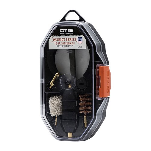 Das 12GA PATRIOT SERIES SHOTGUN KIT von OTIS bietet alles, was du zur gründlichen Reinigung deiner Schrotflinte brauchst, inklusive einem praktischen T-Griff und 4 Bits.