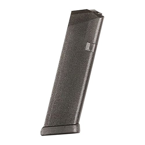 .40 S&W Polymer-Magazine für Glock 22/23/27 mit erweiterter Kapazität von bis zu 27 Schuss, robust und langlebig aus DuPont Zytel, in USA hergestellt.