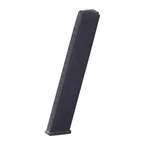 .40 S&W Polymer-Magazine für Glock 22/23/27 mit 27 Schuss Kapazität, aus langlebigem Zytel gefertigt, ideal für mehr Munitionsoptionen und Zuverlässigkeit.